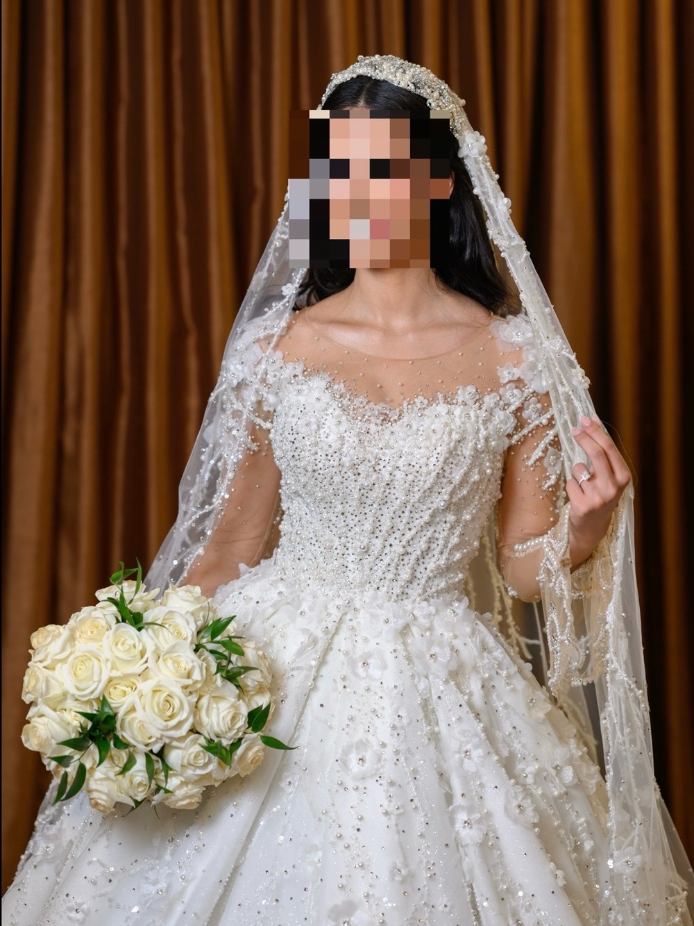 Beaded Bridal Ball Gown Wedding Dress